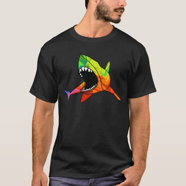 Colorful Shark T-Shirt (Front)