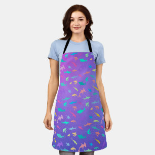 Colorful shark under the sea School Party Apron