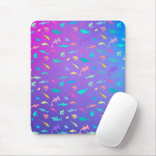 Colorful shark under the sea School Party Mouse Pad