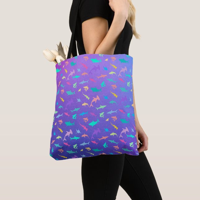 Colorful shark under the sea School Party Tote Bag (Close Up)