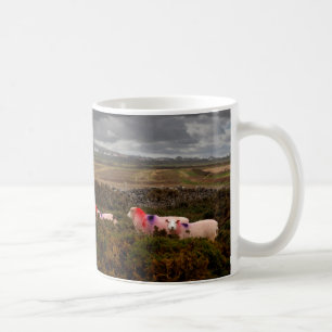 Colorful sheep coffee mug