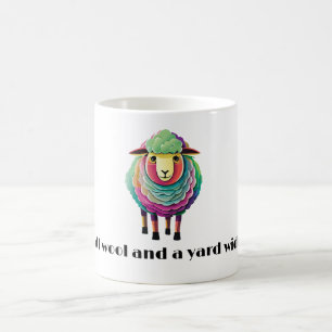 Colorful Sheep Illustration Coffee Mug