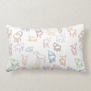 Colorful Sheep Lumbar Pillow by BethanyIllustration at Zazzle