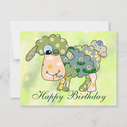 colorful sheep postcard (Front)