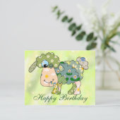 colorful sheep postcard (Standing Front)