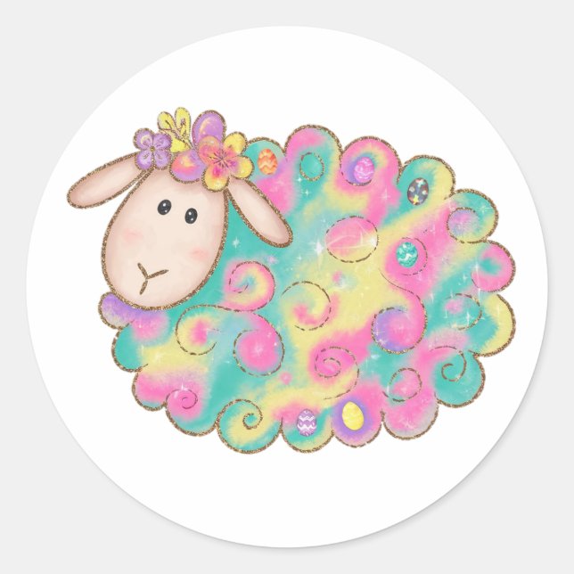 Colorful sheep sticker (Front)