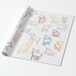 Colorful Sheep Wrapping Paper at Zazzle