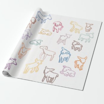 Colorful Sheep Wrapping Paper by BethanyIllustration at Zazzle