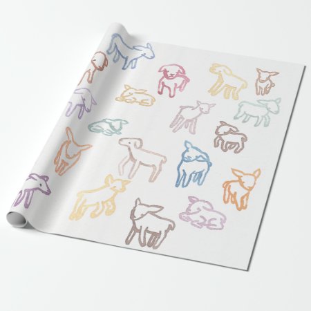 Colorful Sheep Wrapping Paper
