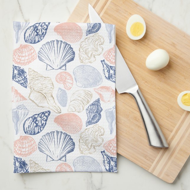 Colorful Shells  Kitchen Towel (Quarter Fold)