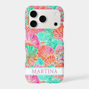 Colorful Shells Monogrammed iPhone 17 Pro Case