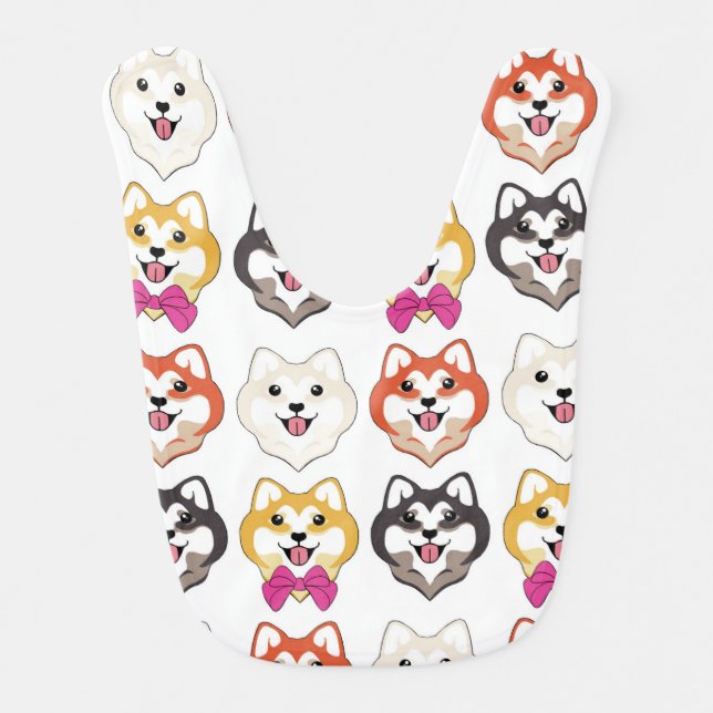 Colorful Shiba Inu Bib (Front)