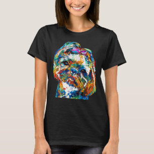 Colorful Shih Tzu Dog By Sharon Cummings T-Shirt