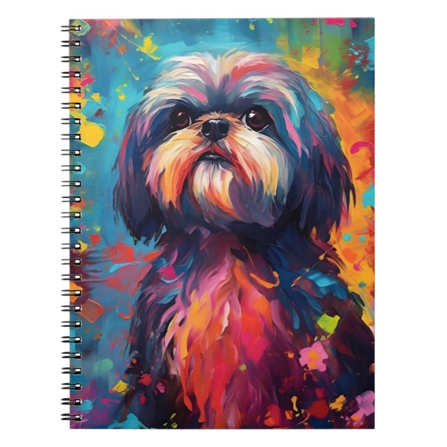 Colorful Shih Tzu Notebook (Front)
