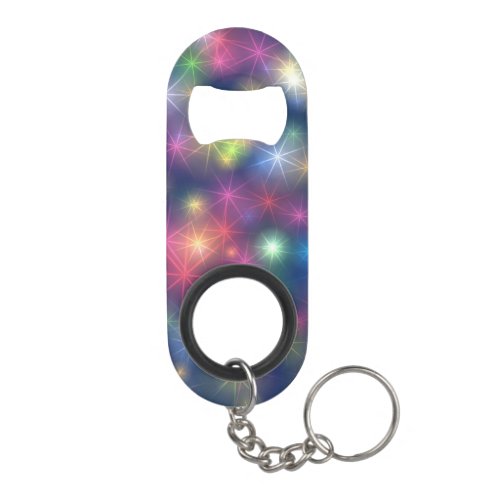 Colorful Shining Stars Cosmic Lights Keychain Bottle Opener