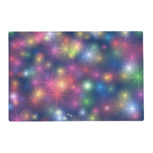 Colorful Shining Stars Cosmic Lights Placemat