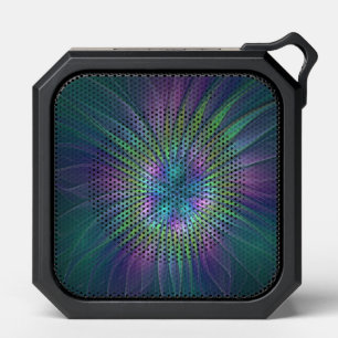 Colorful Shiny Fantasy Flower Abstract Fractal Art Bluetooth Speaker