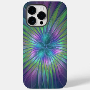 Colorful Shiny Fantasy Flower Abstract Fractal Art Case-Mate iPhone 14 Pro Max Case