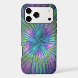 Colorful Shiny Fantasy Flower Abstract Fractal Art iPhone 17 Pro Max Case