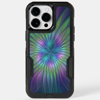Colorful Shiny Fantasy Flower Abstract Fractal Art Otterbox Iphone 14 Pro Max Case by GabiwArt at Zazzle