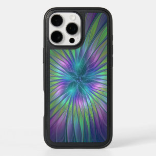 Colorful Shiny Fantasy Flower Abstract Fractal Art iPhone 16 Pro Max Case