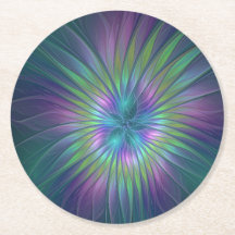 Colorful Shiny Fantasy Flower Abstract Fractal Art
