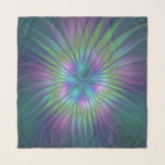 Colorful Shiny Fantasy Flower Abstract Fractal Art Scarf<br><div class="desc">Unique colorful and magical fantasy flower.
Design for your chiffon scarf and more.</div>