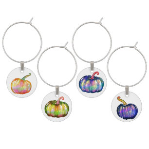 COLORFUL SHINY LOOK PUMPKINS WINE CHARM