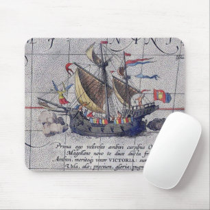 Colorful Ship on the Pacific Ocean Mouse Pad