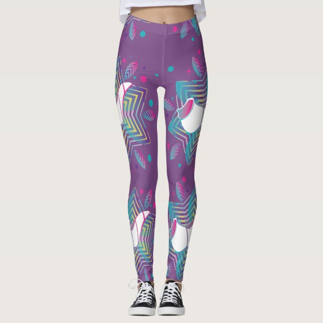 Colorful shofar with patterns leggings (Front)