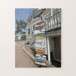 Colorful shop signs in Kennebunkport Maine Jigsaw Puzzle