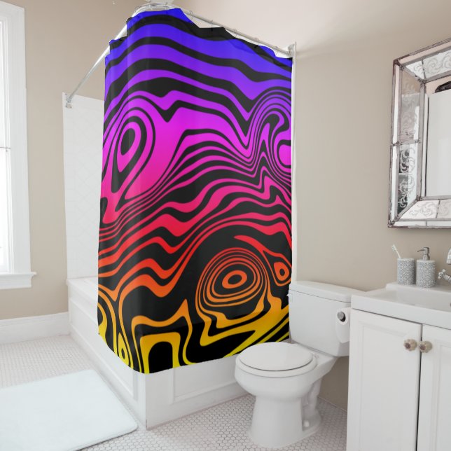 Colorful Shower Curtain (In Situ)