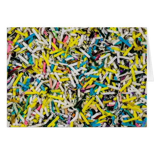 Colorful Shredded Paper Cards (Front Horizontal)