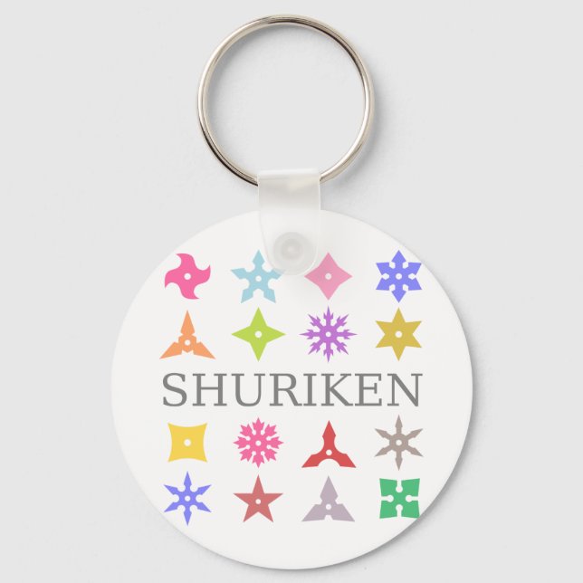 Colorful Shuriken Keychain (Front)