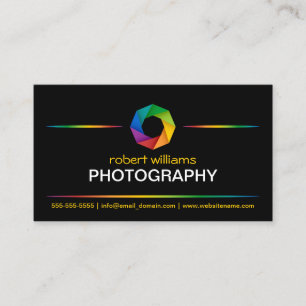 Colorful Shutter Photographer Business Card