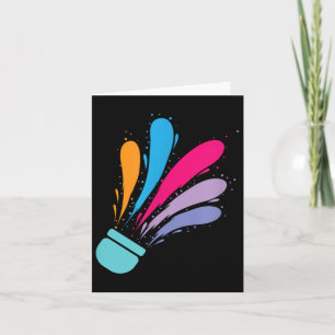 Colorful Shuttle Badminton Card