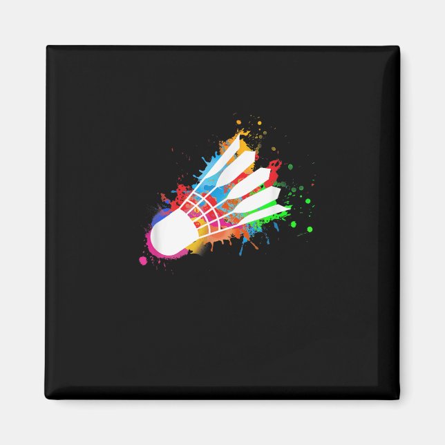 Colorful Shuttle Badminton  Magnet (Front)