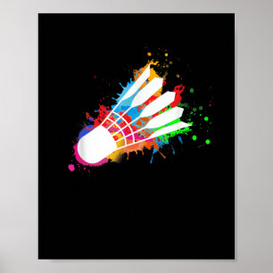Colorful Shuttle Badminton Poster