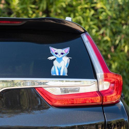 Colorful Siamese Cat Sticker