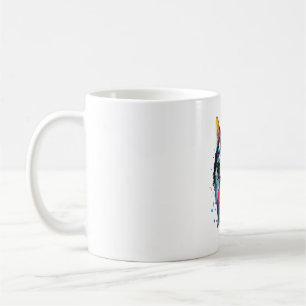 colorful Siberian Husky dog in PopArt style Coffee Mug