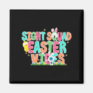 Colorful Sight Squad Easter Vibes Optometric Tech Magnet