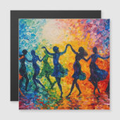 Colorful Silhouettes Dancing (Front/Back)