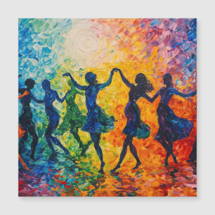 Colorful Silhouettes Dancing