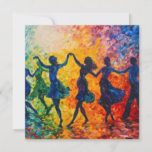 Colorful Silhouettes Dancing (Front)