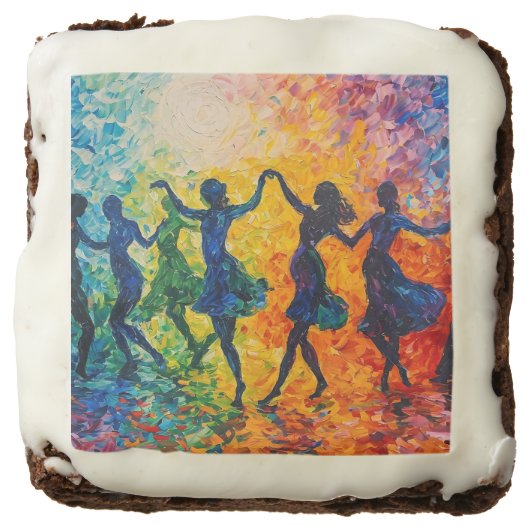 Colorful Silhouettes Dancing Brownie (Front)