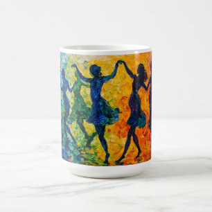 Colorful Silhouettes Dancing Coffee Mug