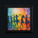 Colorful Silhouettes Dancing Gift Box<br><div class="desc">Artwork by Brady Arnold</div>