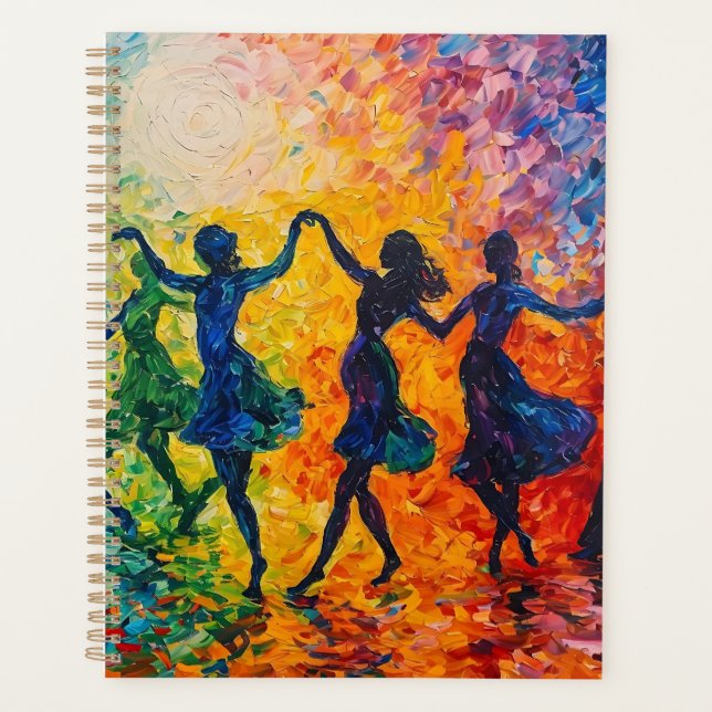 Colorful Silhouettes Dancing Planner (Front)