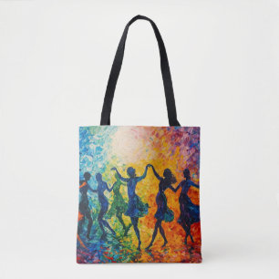 Colorful Silhouettes Dancing Tote Bag