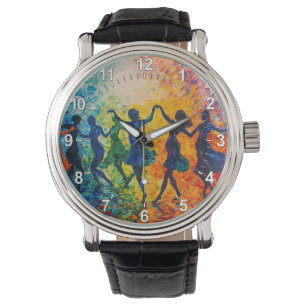 Colorful Silhouettes Dancing Watch